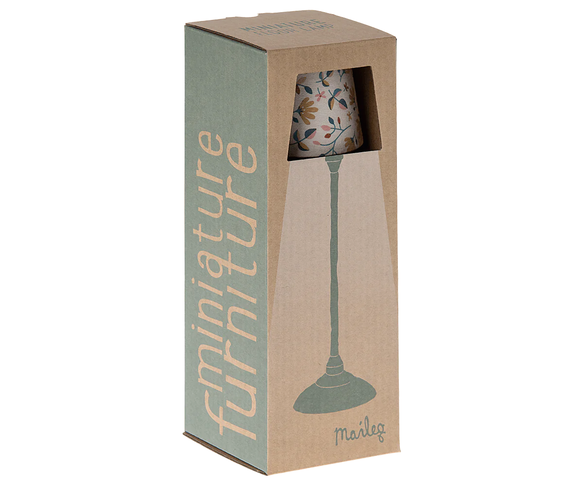 Maileg Miniature Floor Lamp in box | Collectable Dollhouse Miniatures