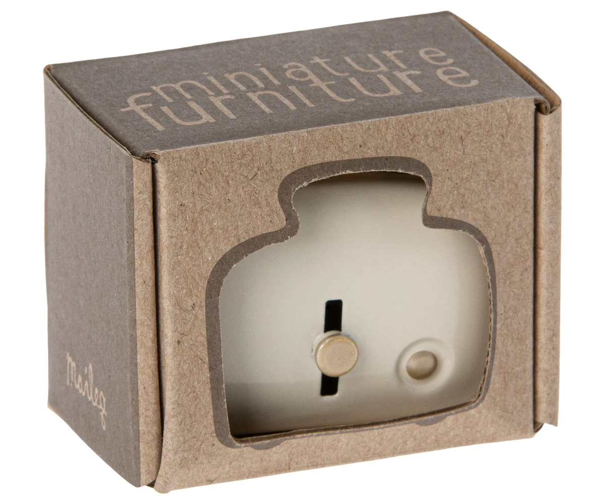Toaster with bread, Miniature - Off white