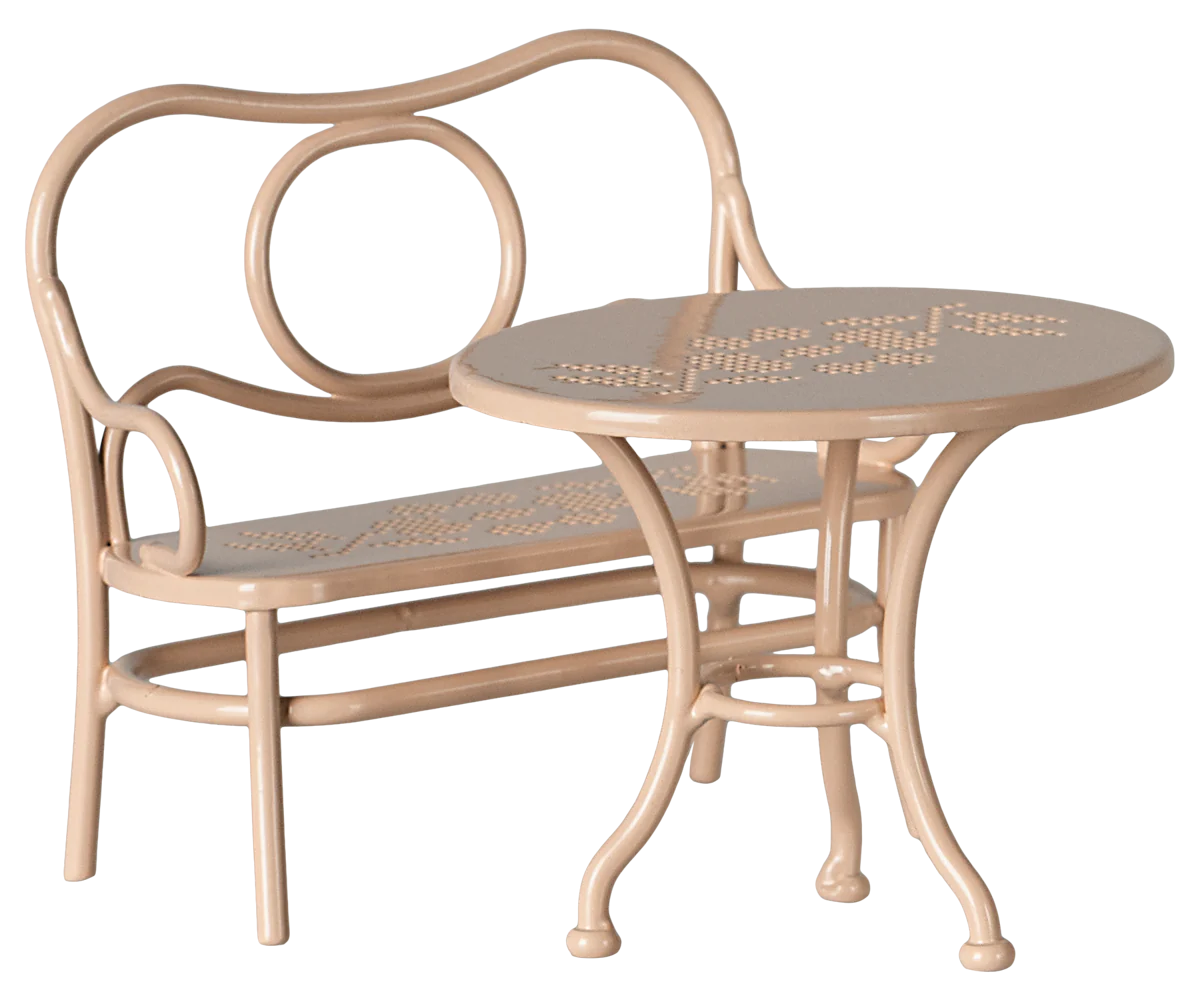 Maileg Café set, Mouse, Big - Pale pink | Maileg UK