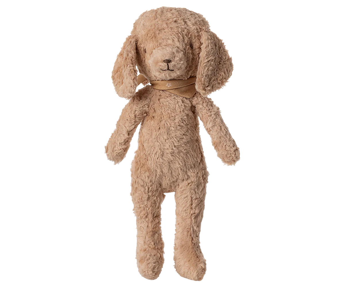 Poodle dog, Vintage plush - Dusty powder