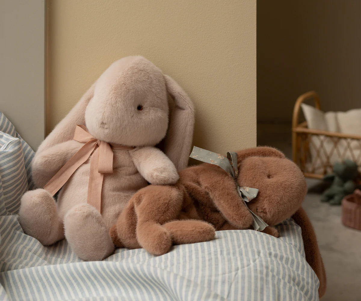 Maileg Sleeping bunny plush, Small - Soft brown | Maileg UK