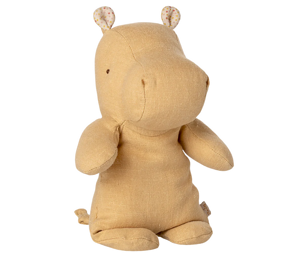 Beige hippo plush toy on a white background | Maileg UK