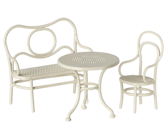 Maileg Café set, Mouse, Small - Off white | Maileg UK
