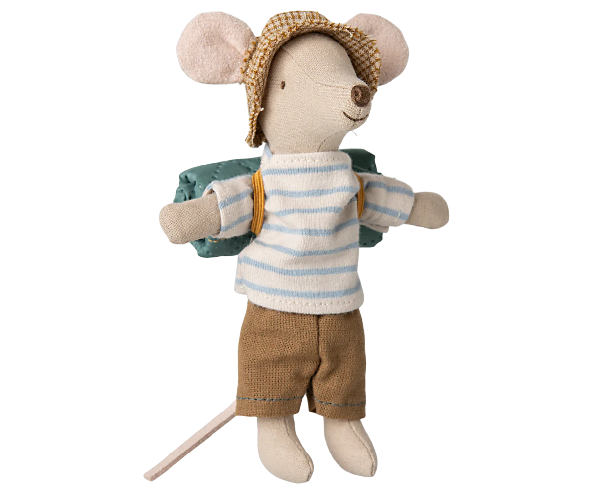 Maileg Hiker mouse, Big brother - Stripes | Maileg UK