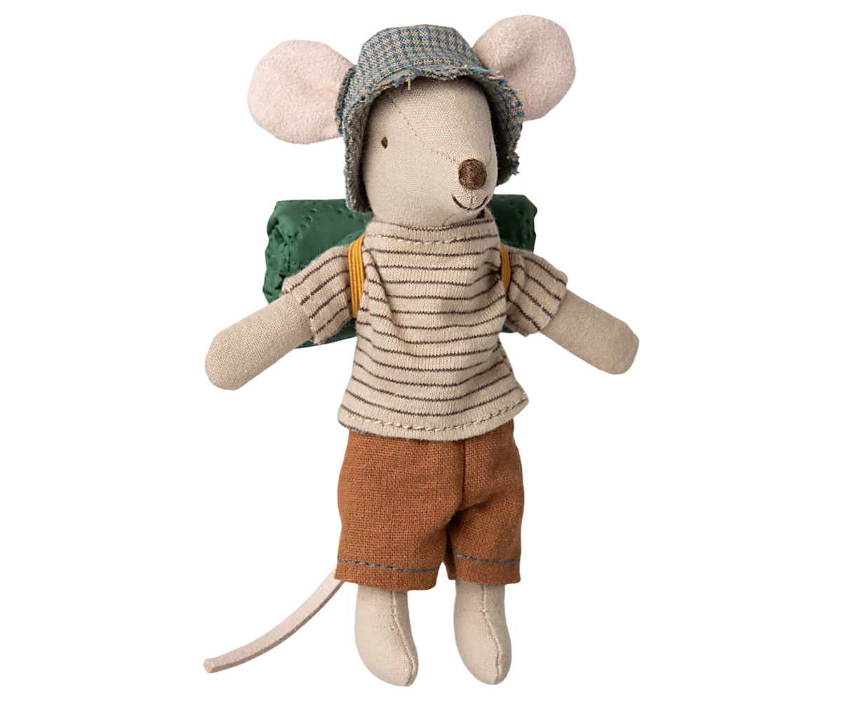 Maileg Hiker mouse, Big brother - Thin stripes | Maileg UK