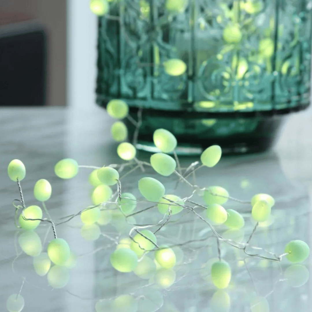 String of Indoor teardop lights in mint | Fairy Lights