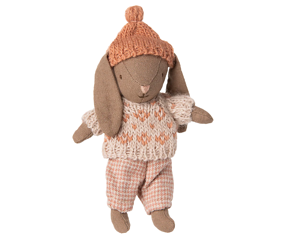 Winter bunny, Micro - Brown - Rose