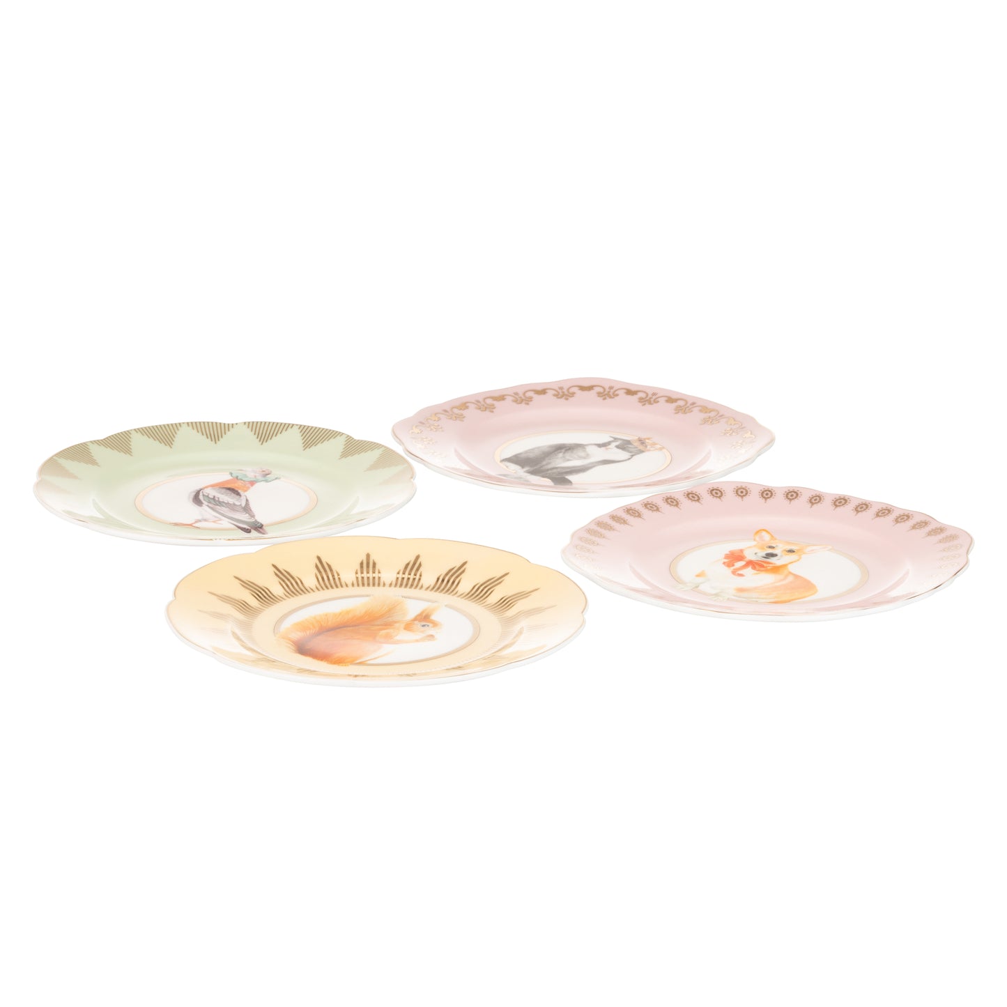 Yvonne Ellen Best of British Tea Plates 16cm (Set of 4) | Beautiful Plates