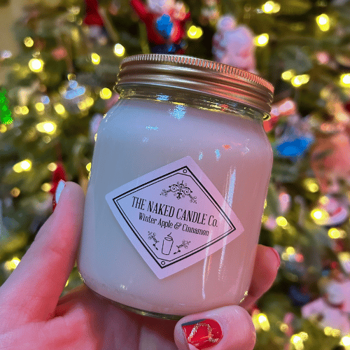 Winter Apple and Cinnamon hand poured jar candle | Christmas Candle