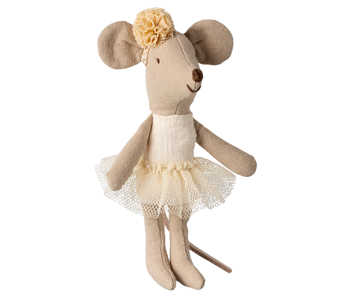Maileg Ballerina mouse, Little sister - Off White | Maileg UK