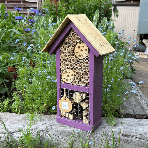 handmade bug hotel | made from reclaimed wood in Lincolnshire | the perfect home for bee's butterflies bugs