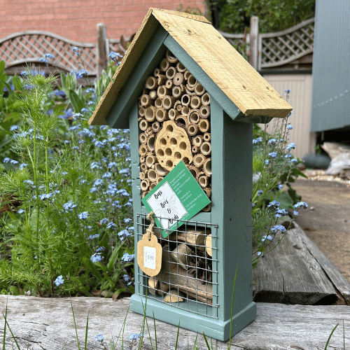 handmade bug hotel | made from reclaimed wood in Lincolnshire | the perfect home for bee's butterflies bugs