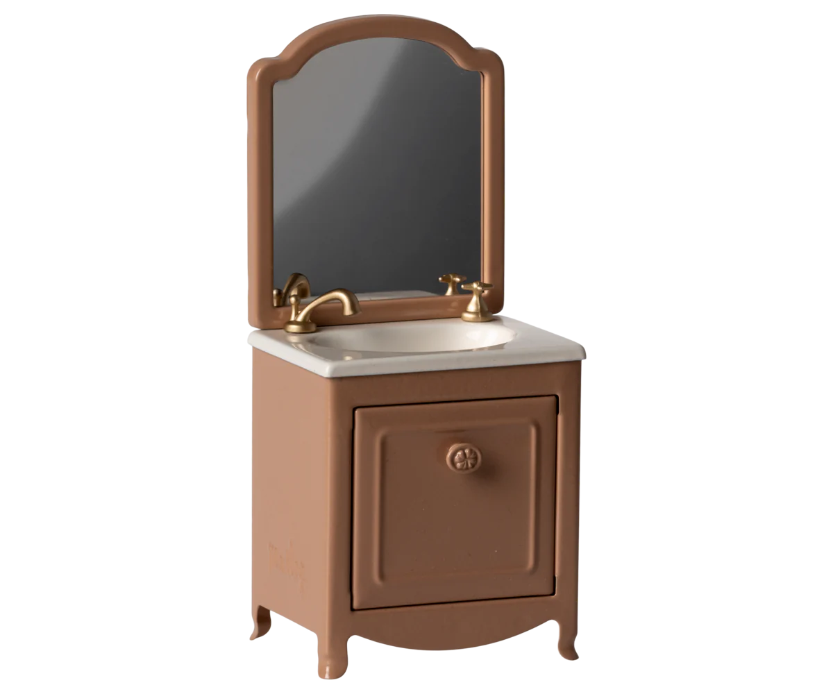 Maileg Sink dresser, Mouse - Dark Powder