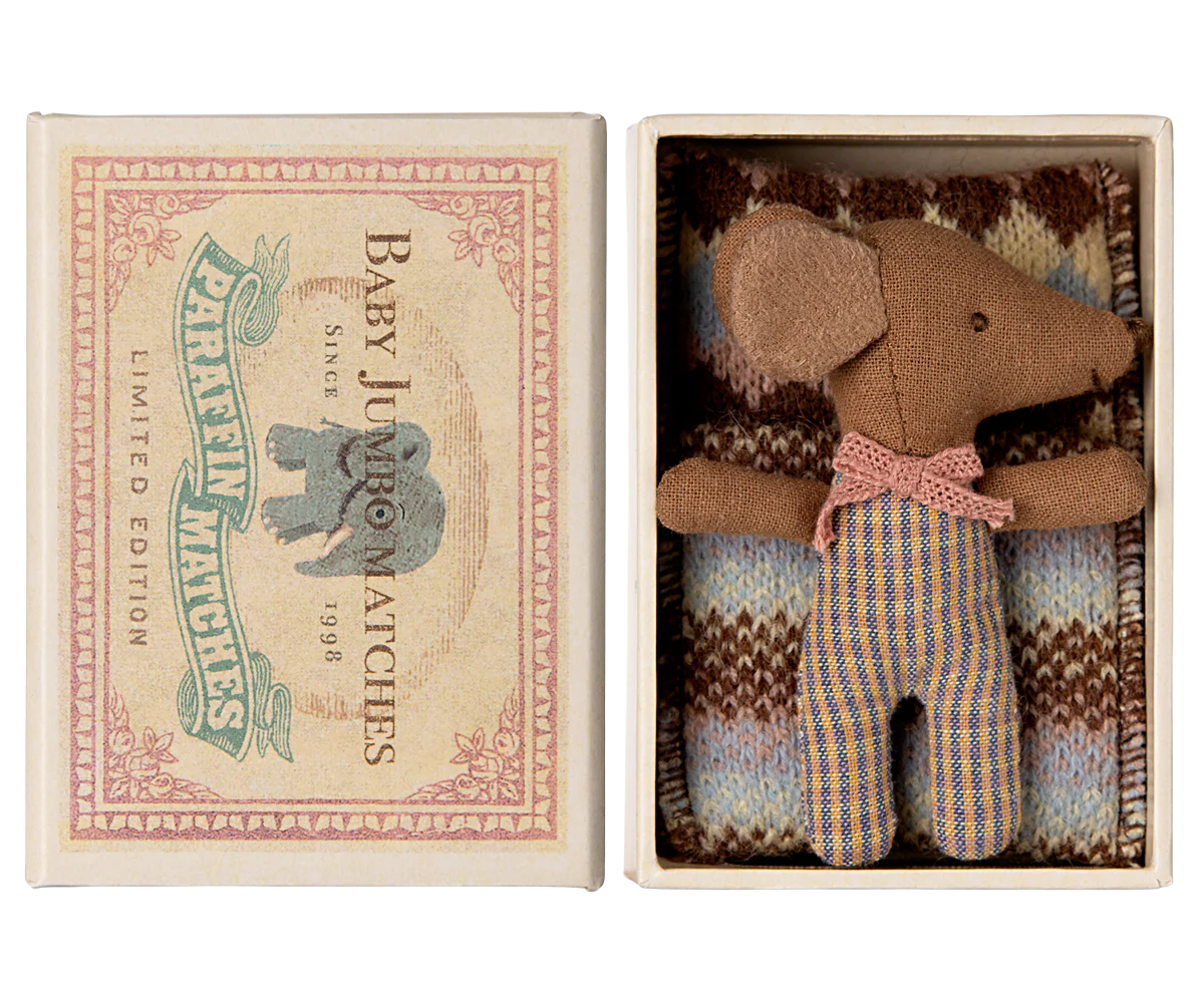 Sleepy Wakey Mouse in Matchbox - Rose | Maileg UK