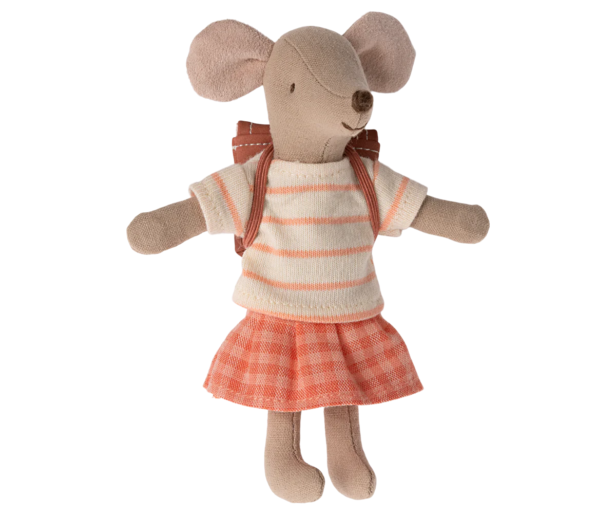 Tricycle Mouse, Big Sister - Coral | Maileg UK