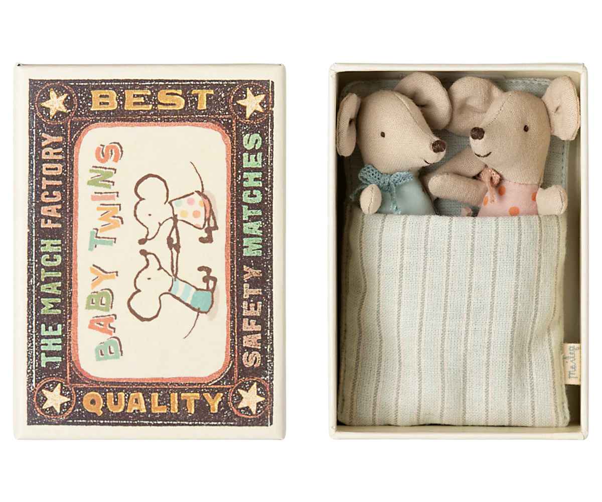 Twins, Baby Mice in Matchbox | Maileg UK