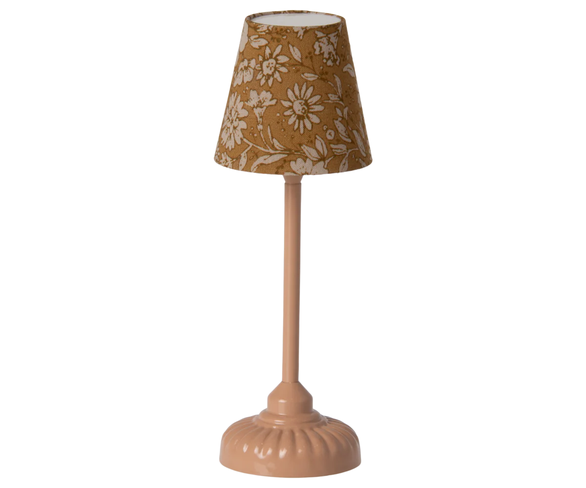 Maileg Vintage Floor Lamp, Mouse - Dark Powder | Dollhouse Furniture