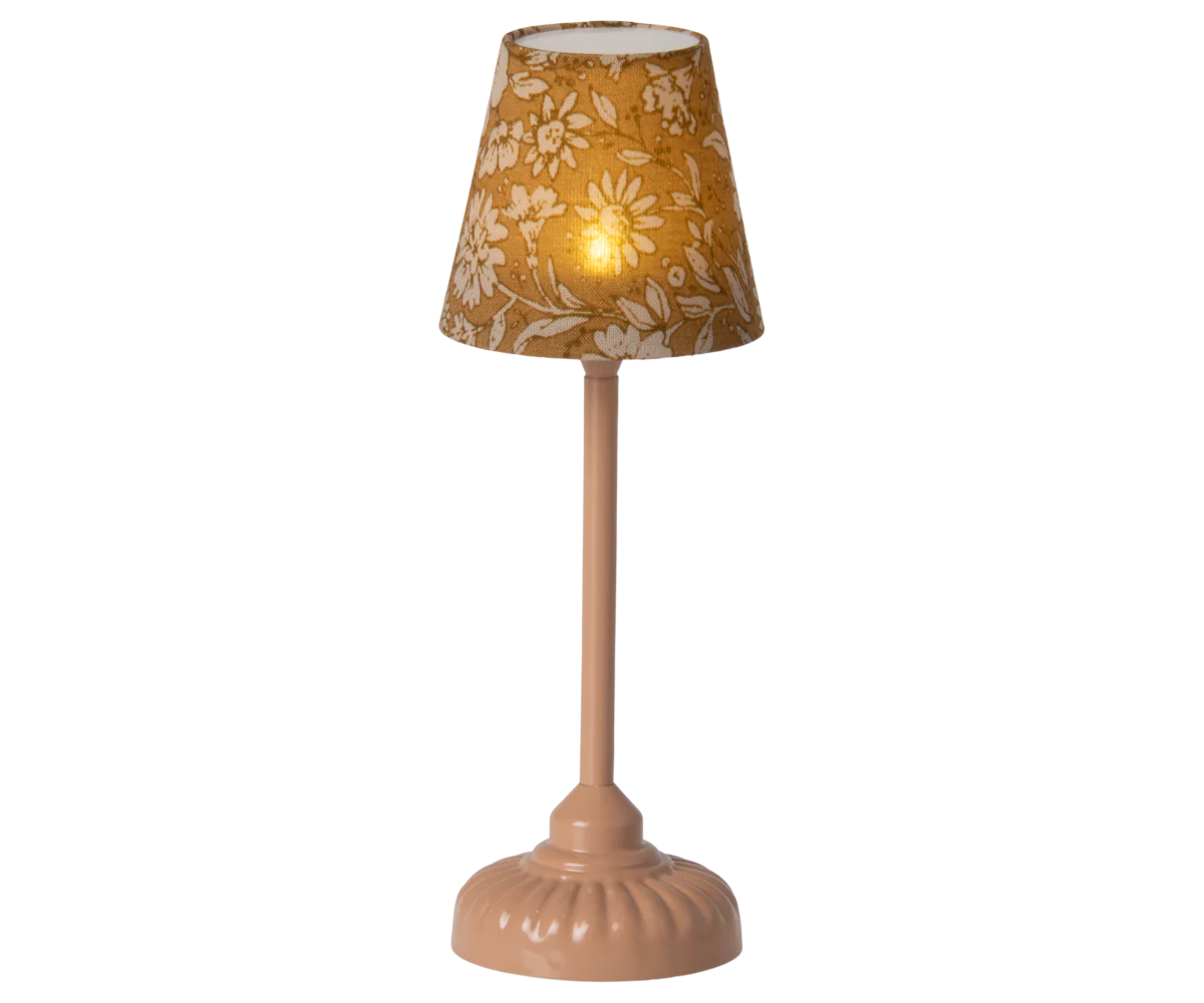Maileg Vintage Floor Lamp, Mouse - Dark Powder | Dollhouse Furniture