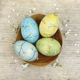 Blossom Painted Egg - Moss Green