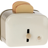 Toaster with bread, Miniature - Off white