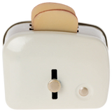 Toaster with bread, Miniature - Off white