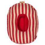 Red and white striped fabric toy with a red center on a white background | Maileg UK