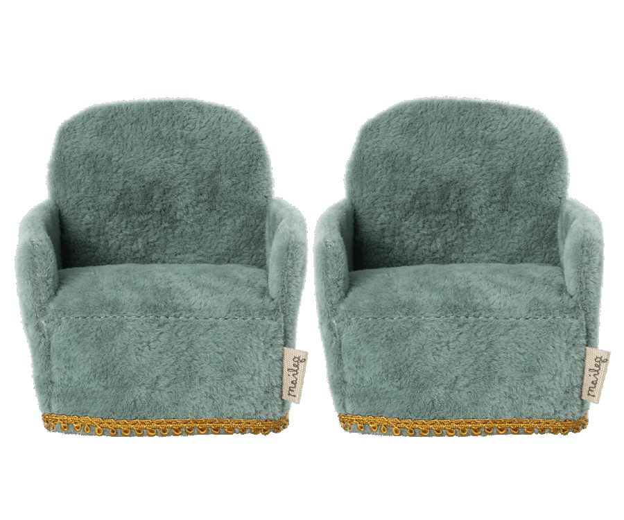 Pair of Maileg Armchairs | Dollhouse Miniature Furniture