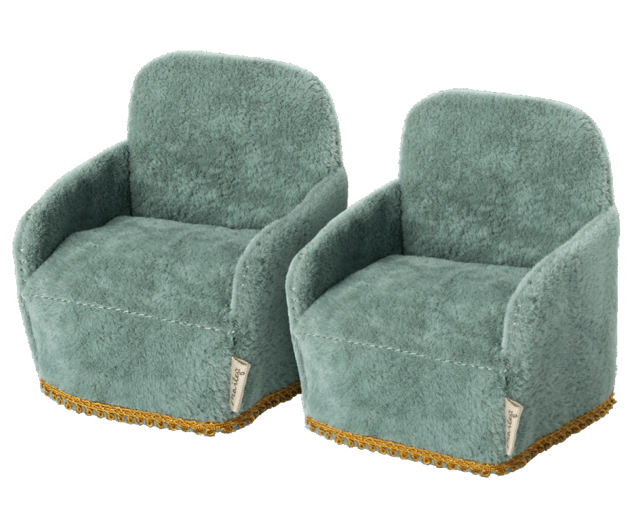 Pair of Maileg Armchairs | Dollhouse Miniature Furniture