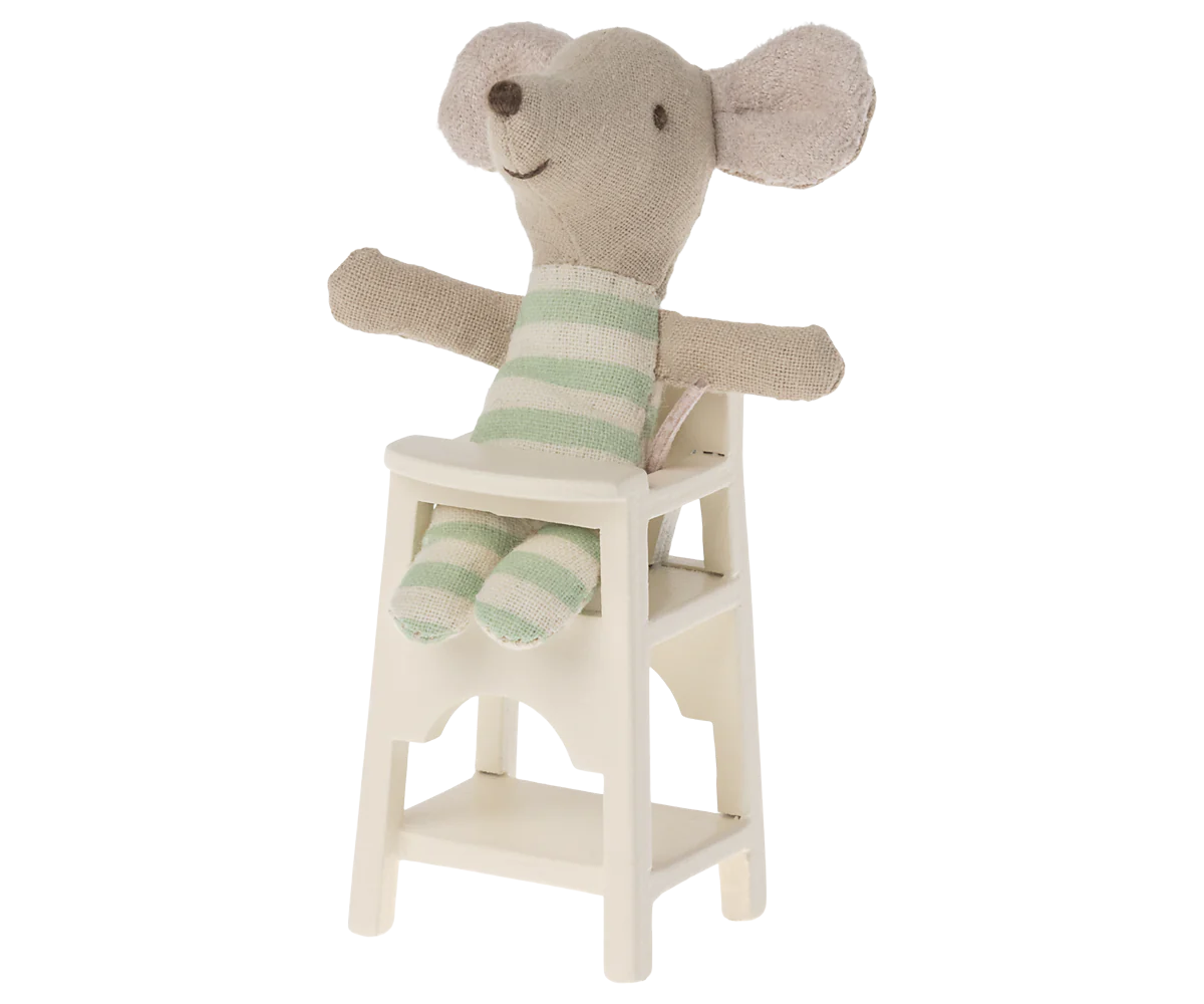 Maileg Mouse size highchair | Collectable Dollhouse Miniatures