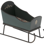 Vintage-style christmas sleigh with floral designs on a white background | Maileg UK