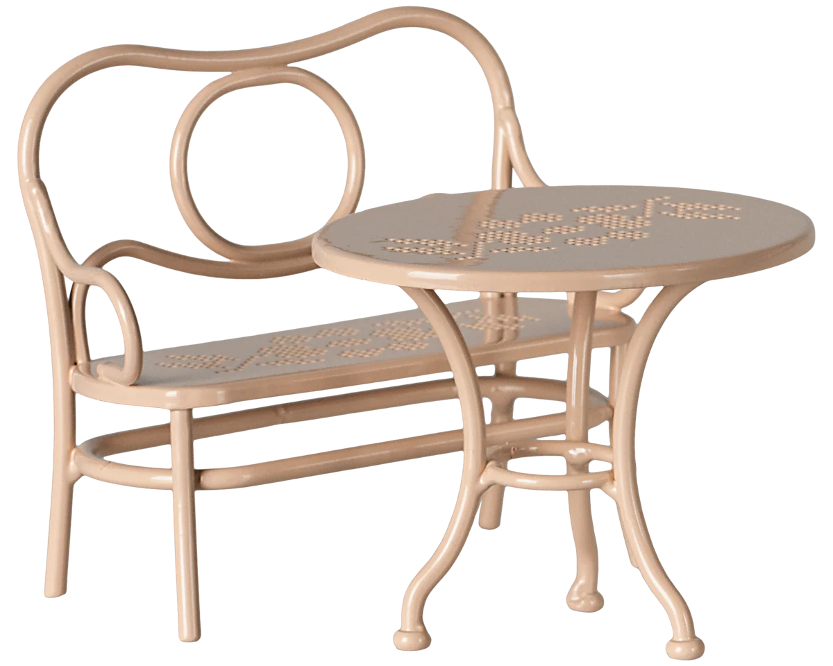 Maileg Café set, Mouse, Big - Pale pink | Maileg UK