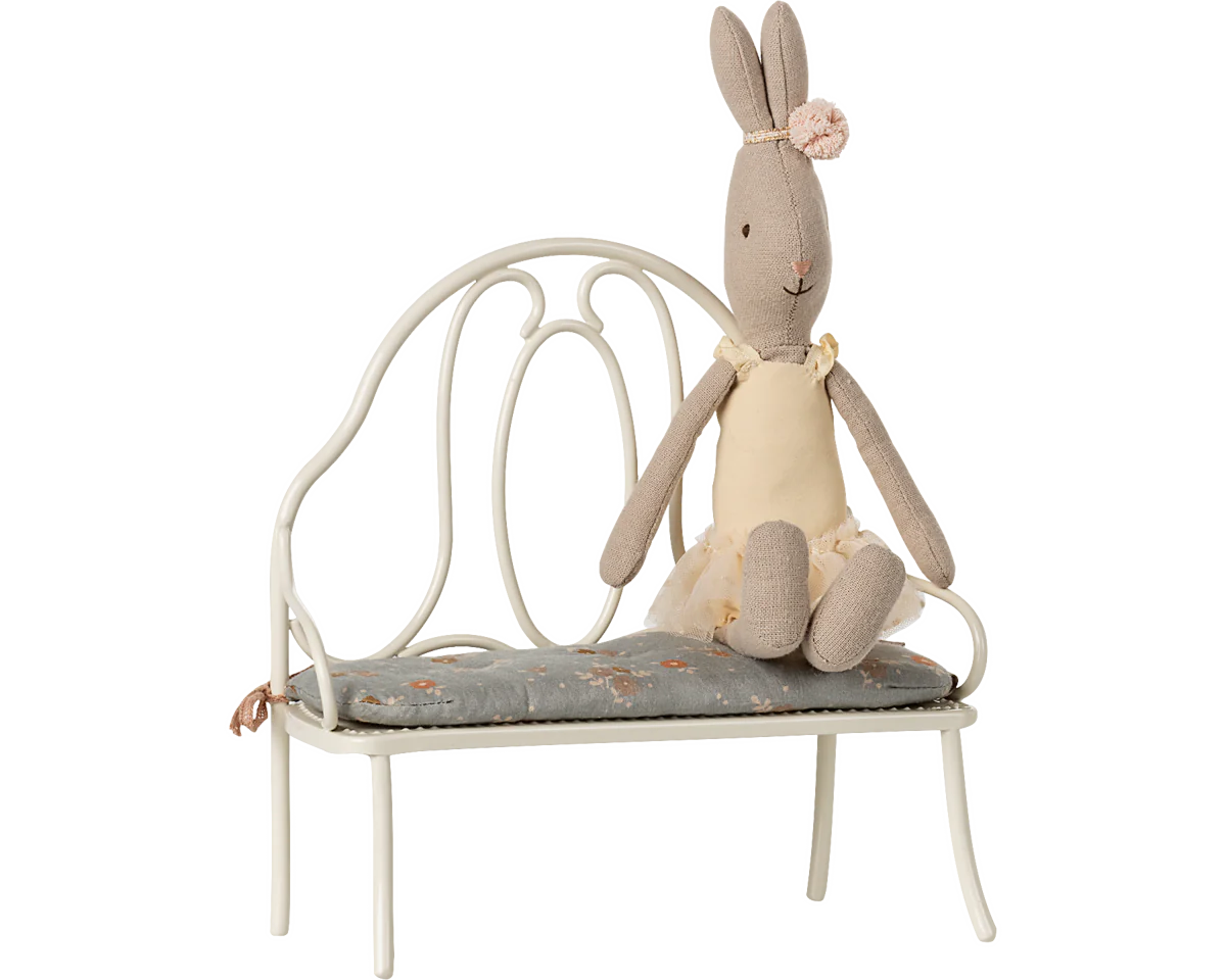 Vintage bench, Miniature - Off white