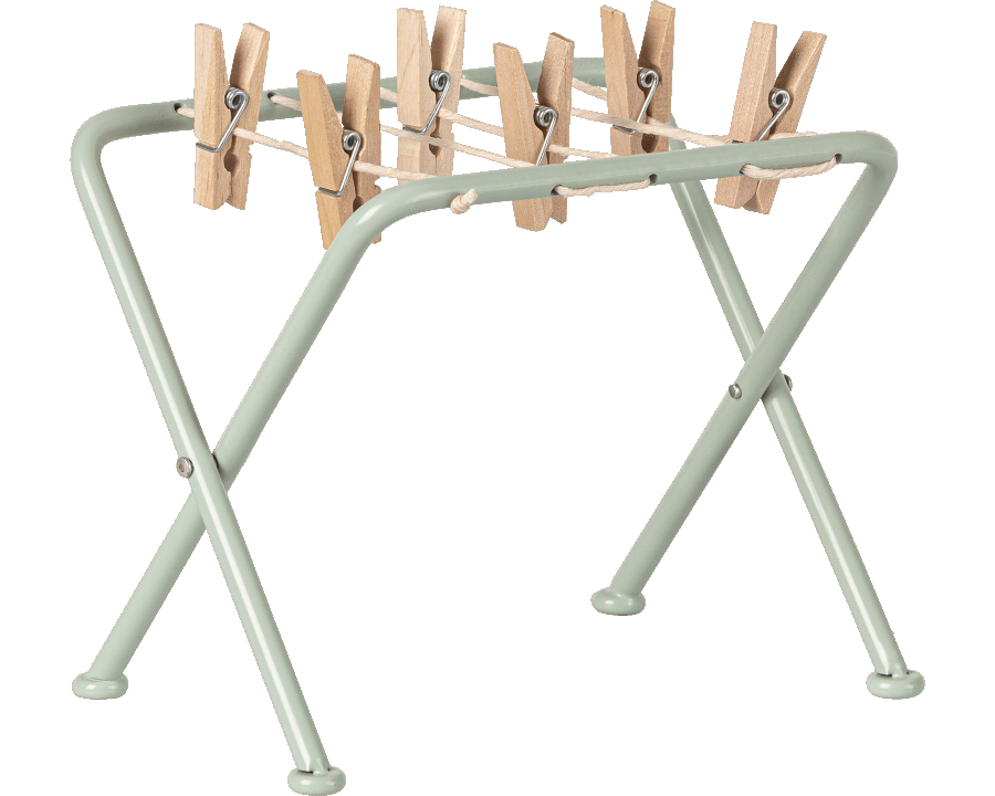 Maileg Miniature Drying Rack with Pages | Collectable Dollhouse Accessories