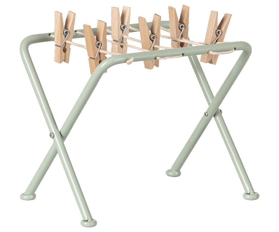 Maileg Miniature Drying Rack with Pages | Collectable Dollhouse Accessories