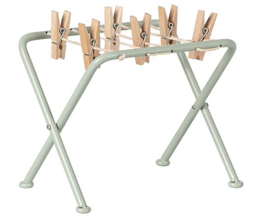 Maileg Miniature Drying Rack with Pages | Collectable Dollhouse Accessories