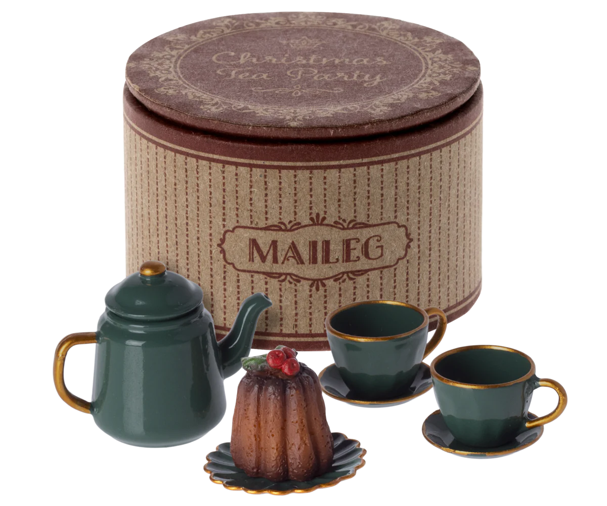 Maileg Christmas Miniature tea set | Collectable dollhouse miniaures