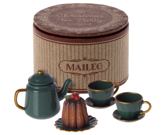 Maileg Christmas Miniature tea set | Collectable dollhouse miniaures