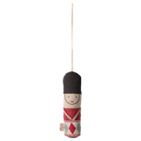 Decorative hanging figure with black hat and red diamond pattern on a white background | mAILEG uk