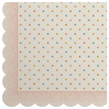 Polka dot napkin with scalloped edge on a white background | Maileg UK