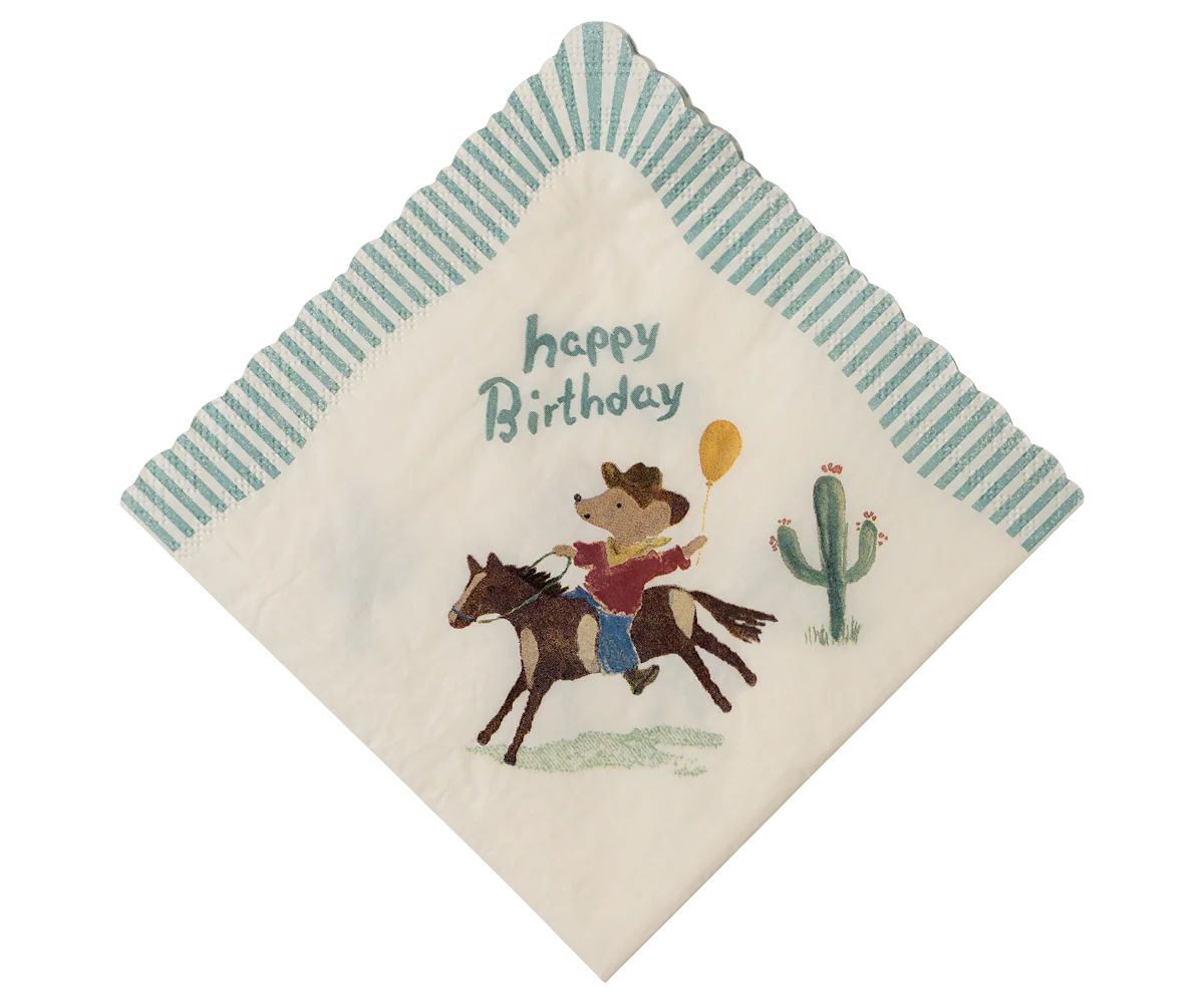 Napkin, Happy birthday - Cowboy