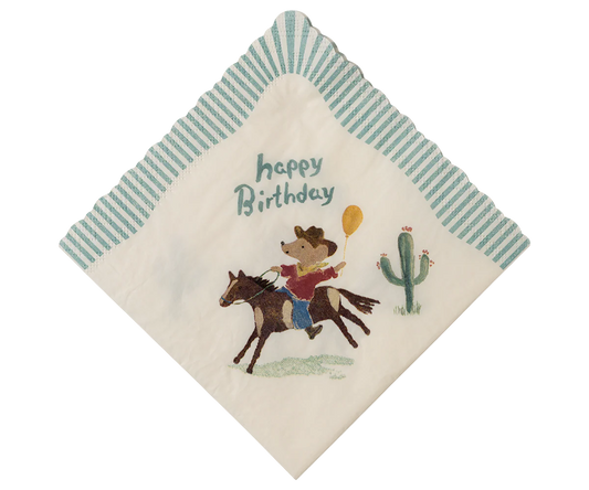 Napkin, Happy birthday - Cowboy