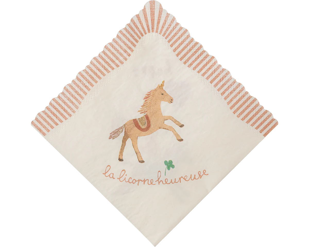 Napkin, Happy birthday - Unicorn