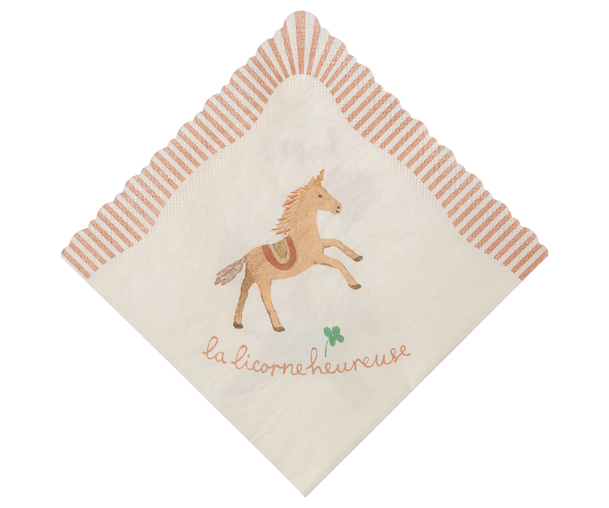 Napkin, Happy birthday - Unicorn