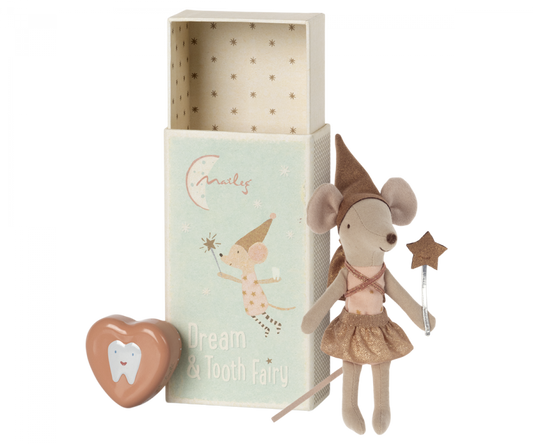 Maileg Tooth Fairy Mouse  in Matchbox  Big Sister - Rose