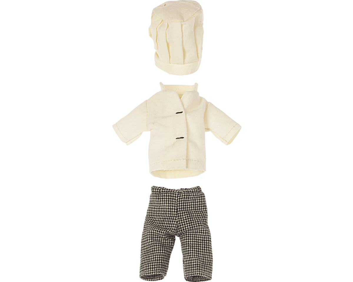 Mailef Chef mouse clothes - chef whites and hat | Collectable miniatures