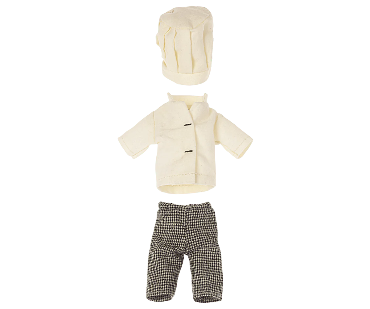 Mailef Chef mouse clothes - chef whites and hat | Collectable miniatures