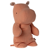 Apricot plush hippo toy on a white background |Safari friends, Hippo, Small - Apricot | Maileg UK