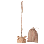 Beige drawstring bag with a matching pouch on a white background |Sleeping bunny supply, Harness | Maileg UK