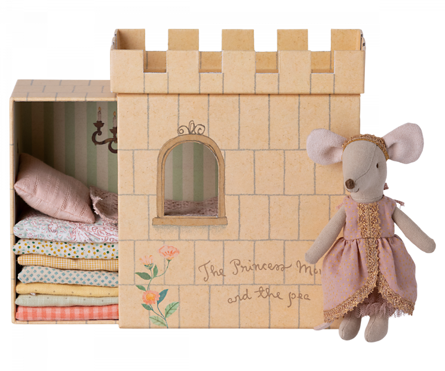 Maileg Princess and the Pea in her castle bed | Collectable Heirloom Toy