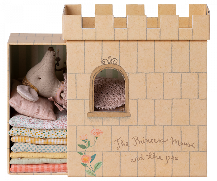 Maileg Princess and the Pea in her castle bed | Collectable Heirloom Toy